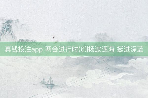 真钱投注app 两会进行时(6)|扬波逐海 挺进深蓝
