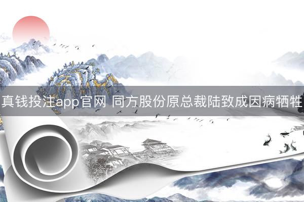 真钱投注app官网 同方股份原总裁陆致成因病牺牲