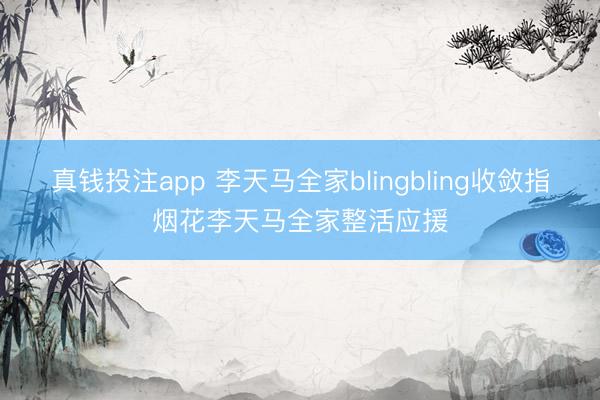 真钱投注app 李天马全家blingbling收敛指烟花李天马全家整活应援