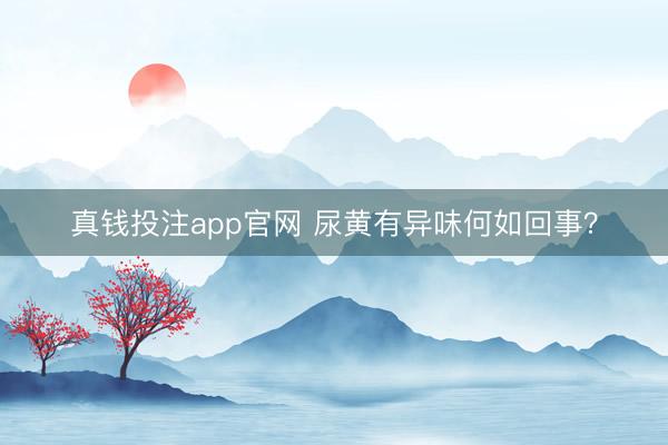 真钱投注app官网 尿黄有异味何如回事？