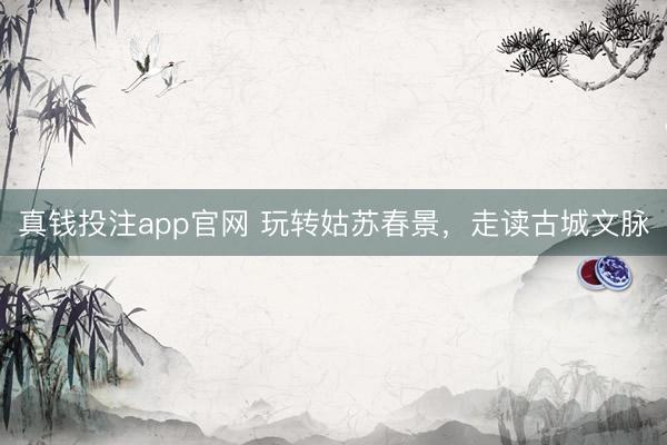 真钱投注app官网 玩转姑苏春景，走读古城文脉
