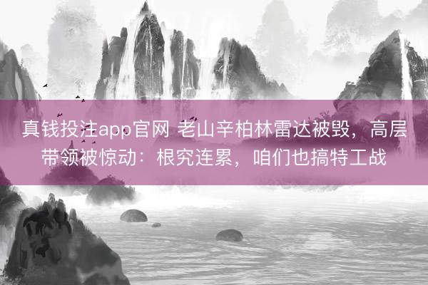 真钱投注app官网 老山辛柏林雷达被毁，高层带领被惊动：根究连累，咱们也搞特工战