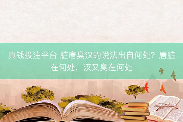 真钱投注平台 脏唐臭汉的说法出自何处？唐脏在何处，汉又臭在何处