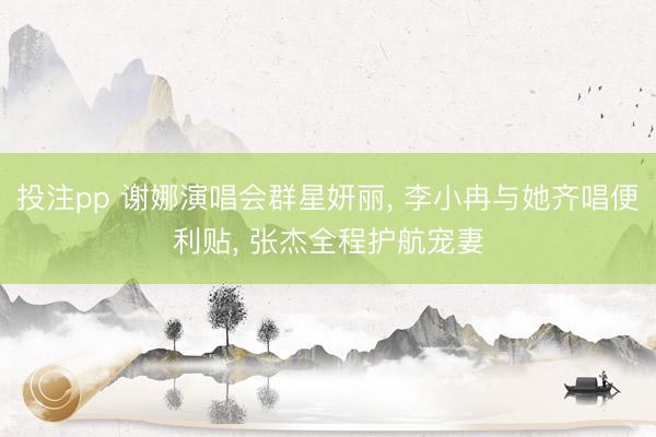 投注pp 谢娜演唱会群星妍丽， 李小冉与她齐唱便利贴， 张杰全程护航宠妻