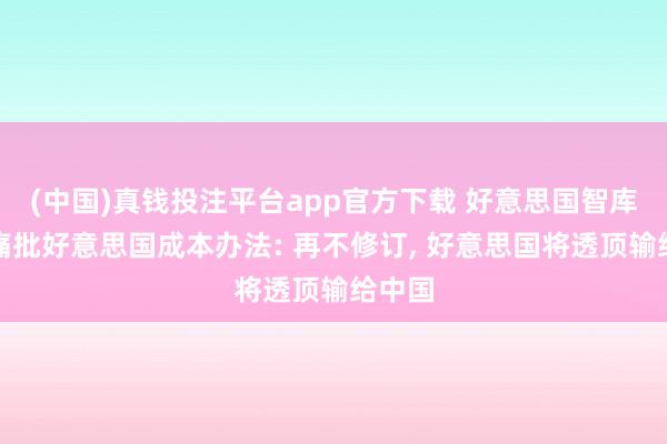 (中国)真钱投注平台app官方下载 好意思国智库长文痛批好意思国成本办法: 再不修订， 好意思国将透顶输给中国