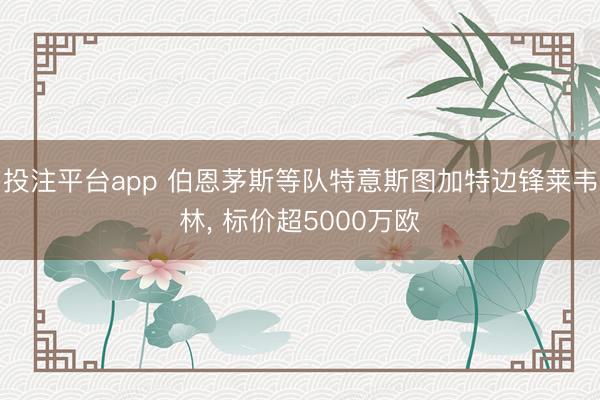 投注平台app 伯恩茅斯等队特意斯图加特边锋莱韦林， 标价超5000万欧