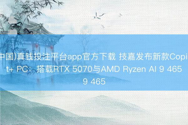 (中国)真钱投注平台app官方下载 技嘉发布新款Copilot+ PC：搭载RTX 5070与AMD Ryzen AI 9 465