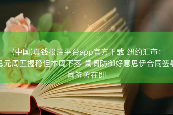 (中国)真钱投注平台app官方下载 纽约汇市：好意思元周五握稳但本周下落 阛阓防御好意思伊合同签署在即